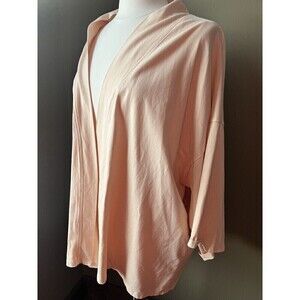 Storq Maternity/Nursing Stretch Cardigan Lounge Cozy Size 4 Peach Pink